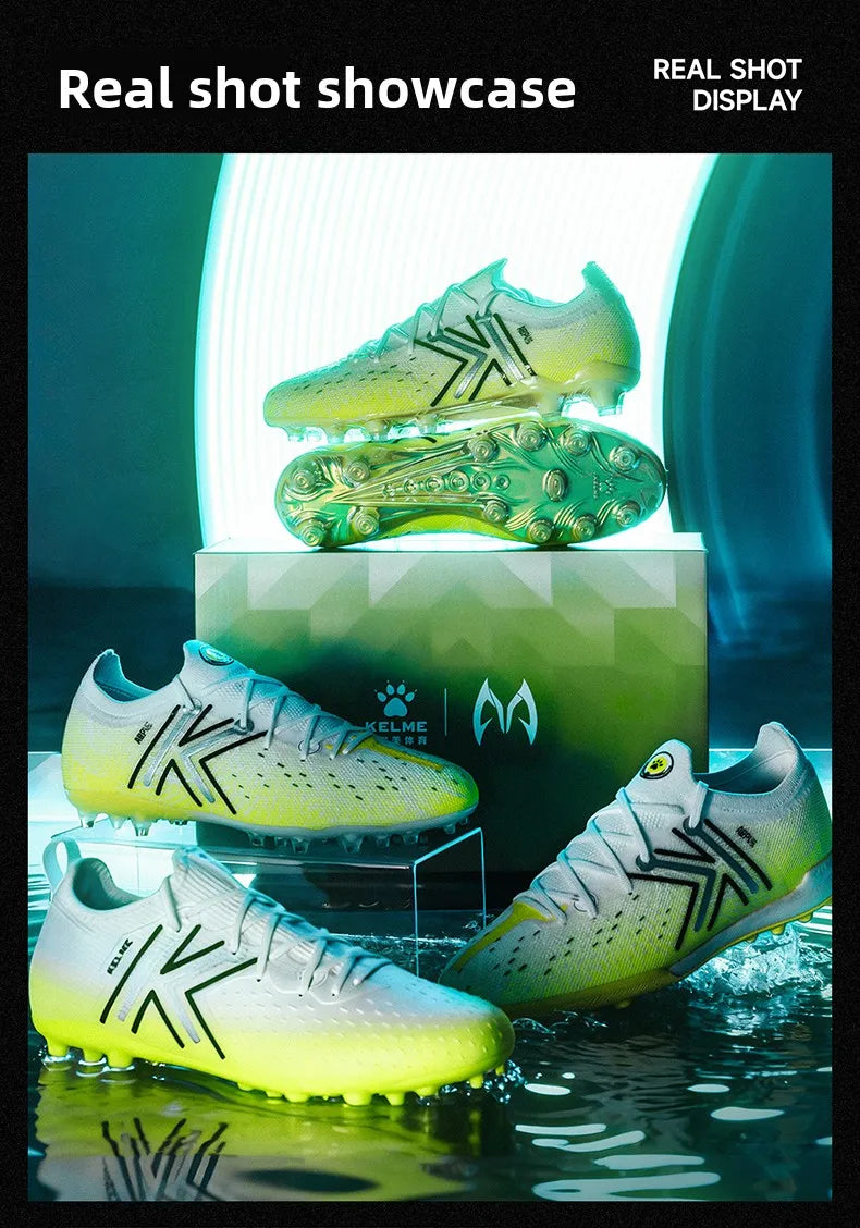 Scarpe da calcio da uomo Kelme Mg per campo in erba sintetica, tacchetti corti, scarpe da calcio professionali da partita, scarpe da allenamento antiscivolo per erba sintetica