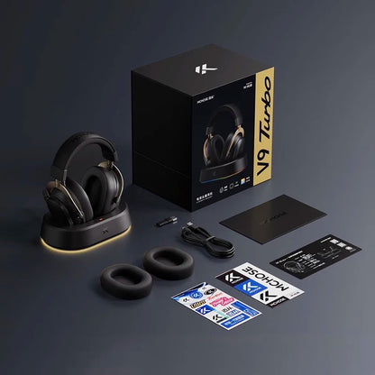 MCHOSE V9 Turbo Wireless Gaming Headset with Microphone, Four-Mode Esports Headphones, Over-Ear Bluetooth Gaming Headset with Professional Audio