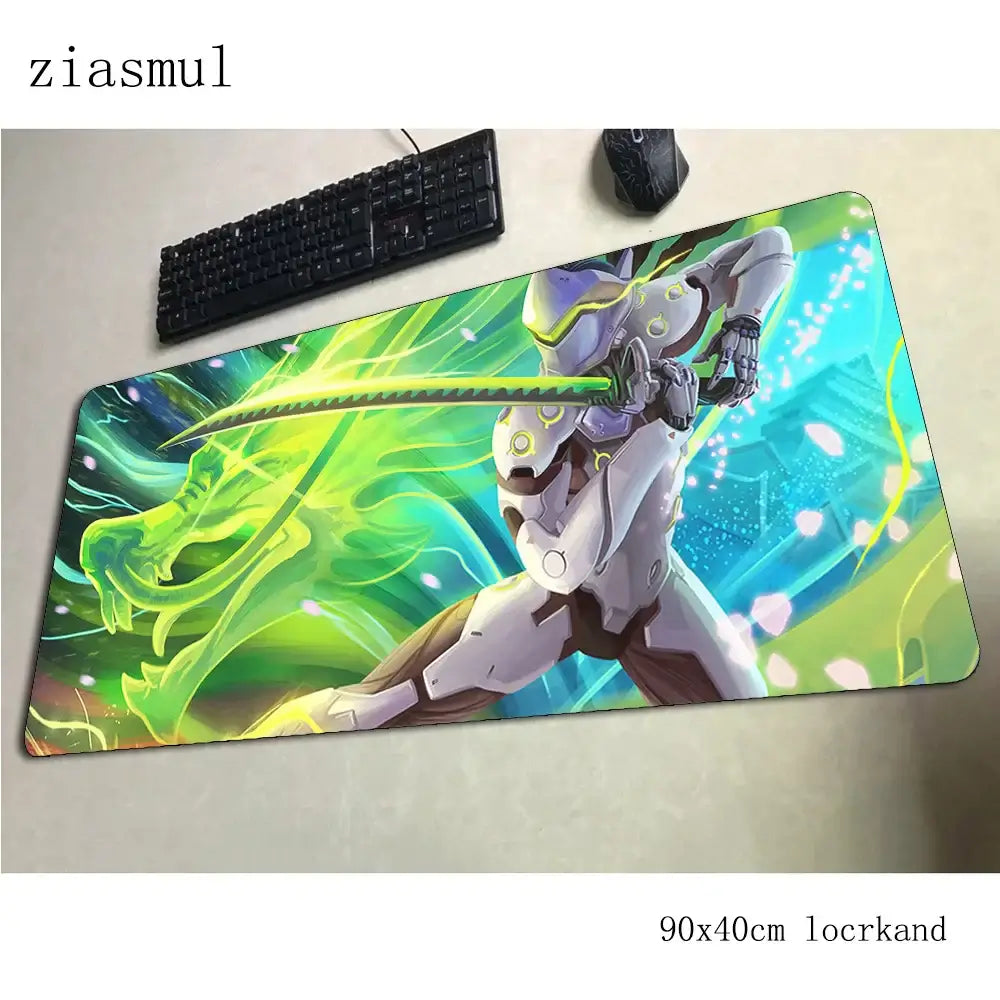 Tappetino per mouse Overwatch 90x40cm, tappetino gaming estetico, splendido tappetino personalizzato per gamer, base per mouse e tastiera PC