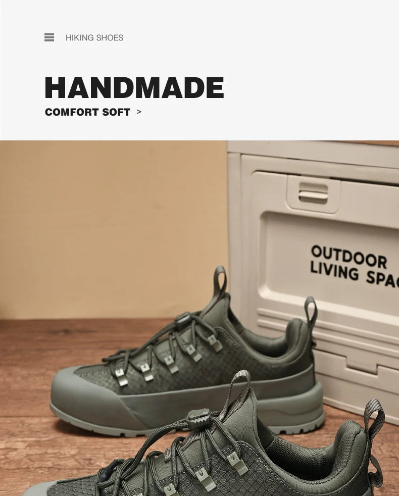 2025 New Hiking Shoes Non-Slip Grip Men's Spring Fall Outdoor Casual Sports Shoes Breathable Comfortable Durable Leisure Sneaker