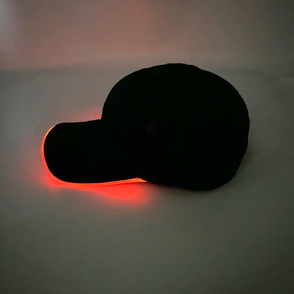 Cappello per adulti con LED e fibra ottica, cappellino alla moda, cappello di tendenza per discoteca, concerti, balli in maschera, eventi all’aperto e divertimento, cappello rap estivo