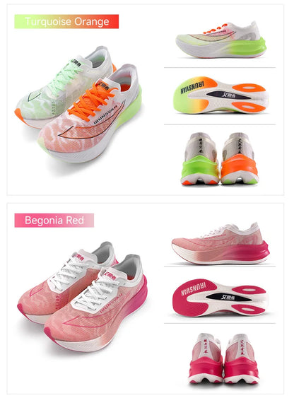 Scarpe da maratona IRUNSVAN con soletta in carbonio: scarpe sportive professionali, stabili, con supporto, assorbimento degli urti, ultraleggere e con ottimo rimbalzo