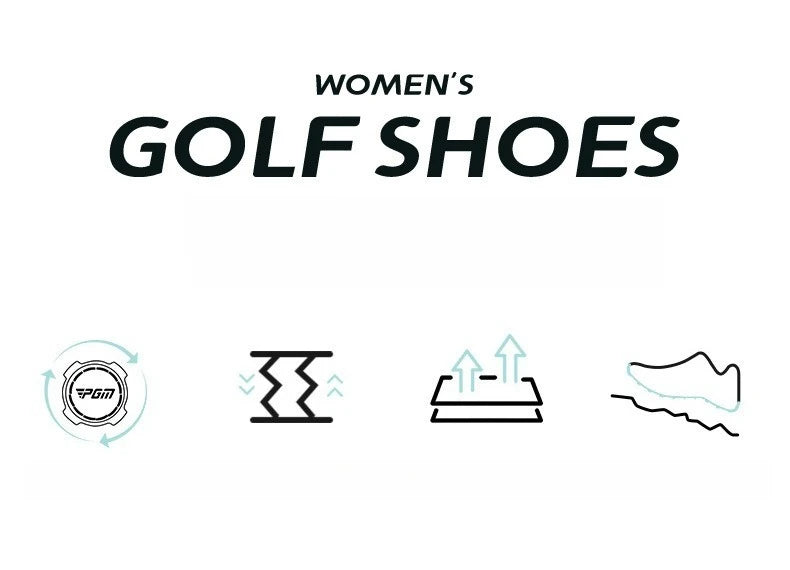 PGM Women Golf Shoes Summer Heat Dissipation Breathable Holes High Elasticity Height Outdoor Sports Sneakers XZ430