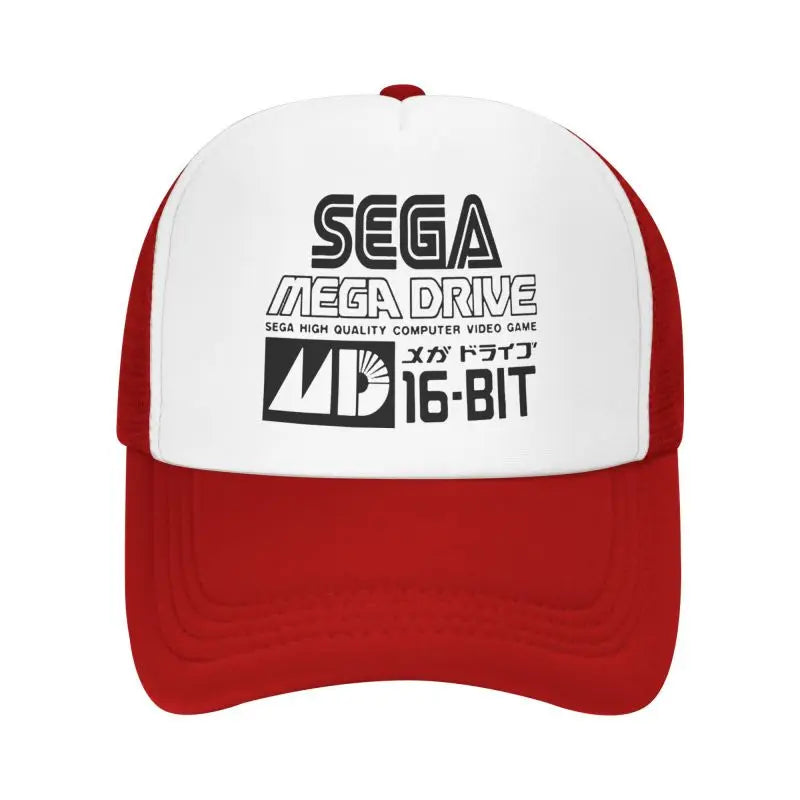 Sega Mega Drive Mesh Baseball Cap Unisex Hip-Hop Snapback Caps Summer Breathable Sun Visor Hat Trucker Adjustable Hats