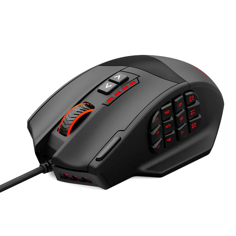 E-YOOSO X-39 Programmable Gaming Mouse RGB Wired Mouse with 17 Buttons, Adjustable DPI, Removable Weights, Ergonomic Gaming Mouse for PC