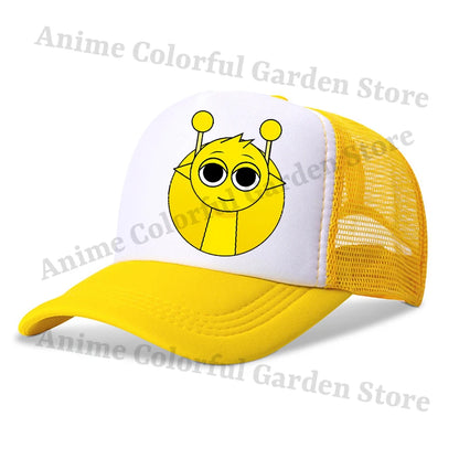 Sprunki Parent-child Baseball Cap Anime Cartoon Hip Hop Flat Caps Men Women Kids Summer Fashion Sunshade Breathable Hats Gifts