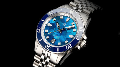 WISHDOIT Automatic Mechanical Watch Miyota 8215 Movement Mother of Pearl Dial Ceramic Bezel Waterproof 150M Diving Watch