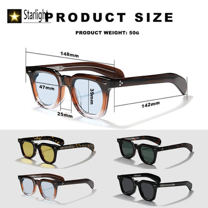 Luxury Brand Designer Classic Acetate Tortoise High Quality Sunglasses Man Retro Eyewear Fashion Men Outdoor Eyeglasses 148mm