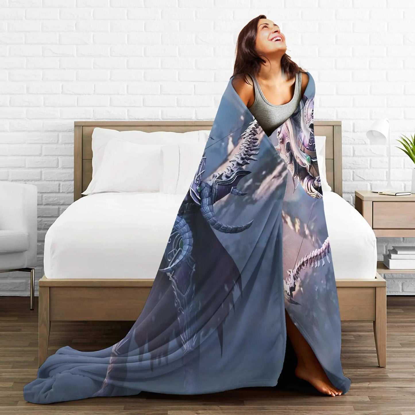 Warm BlanketStudents Travel World of Warcraft  Sylvanas Windrunner Throw Blanket  Flannel Bedspread For Home Decor Bed Cover