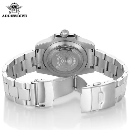 ADDIESDIVE klassische Herrenuhr mit Keramiklünette, 200m wasserdicht, lässige Quarzuhr mit BGW9 blauer Leuchtmasse, Geschenkuhr MY-H3-2
