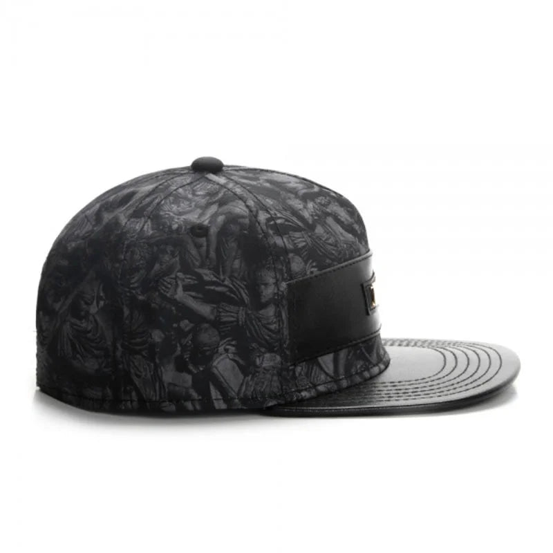 Cappellino da baseball in pelle del marchio Fashio per uomo e donna, stile HipHop, cappellino Snapback Knight, K-pop, per adulti, casual, da esterno, di design, Gorras Hombre