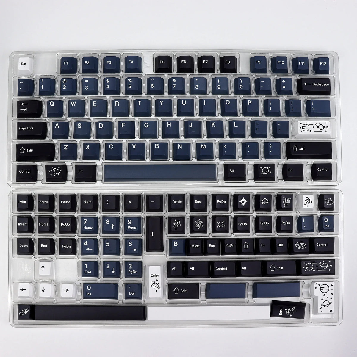 KBDiy Clone GMK Galaxy Keycap PBT Retro Keycaps For aula 60 Mechanical Keyboard Gamer Split Space Cherry Profile Alice Key Cap