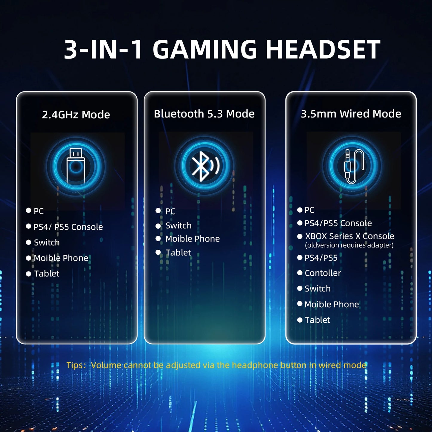 Auriculares gaming ATTACK SHARK L80PRO 3 en 1 – Auriculares Bluetooth inalámbricos de baja latencia con doble micrófono, sonido Hi-Fi de 40mm y conexión estable