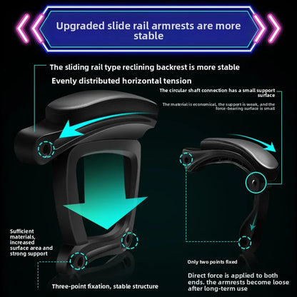 Kényelmes gamer szék, ergonomikus ülőmunka-barát játékszék, dönthető masszázsfunkcióval és forgatható kialakítással