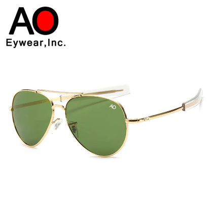 AO Aviation Men's Retro Sunglasses Fashion Pilot American Optical Sun Glasses for Women Unisex Metal UV400 SunShades  Gafas AO57