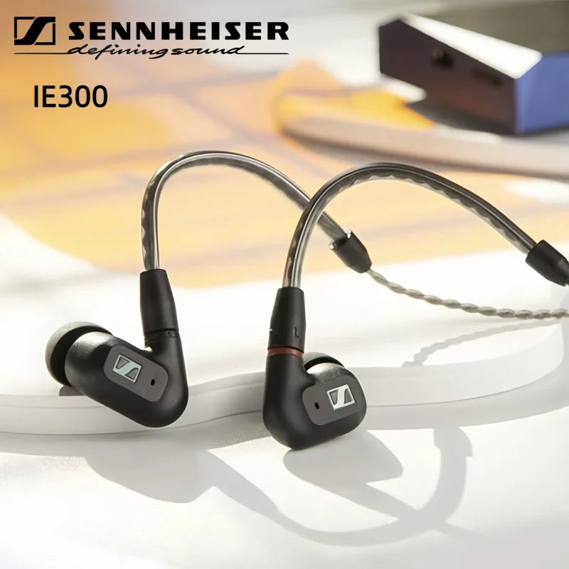 Sennheiser IE 300 Wired In-Ear Earphones HiFi TrueResponse Dynamic Driver, Noise Isolating Audiophile Earbuds with Detachable MMCX Cable for Studio Monitoring