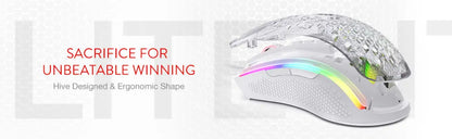 Redragon M808 Storm Lightweight RGB Gaming Mouse, Wired USB Gaming Mouse with 12,400 DPI Optical Sensor, 7 Programmable Buttons for PC Gaming
