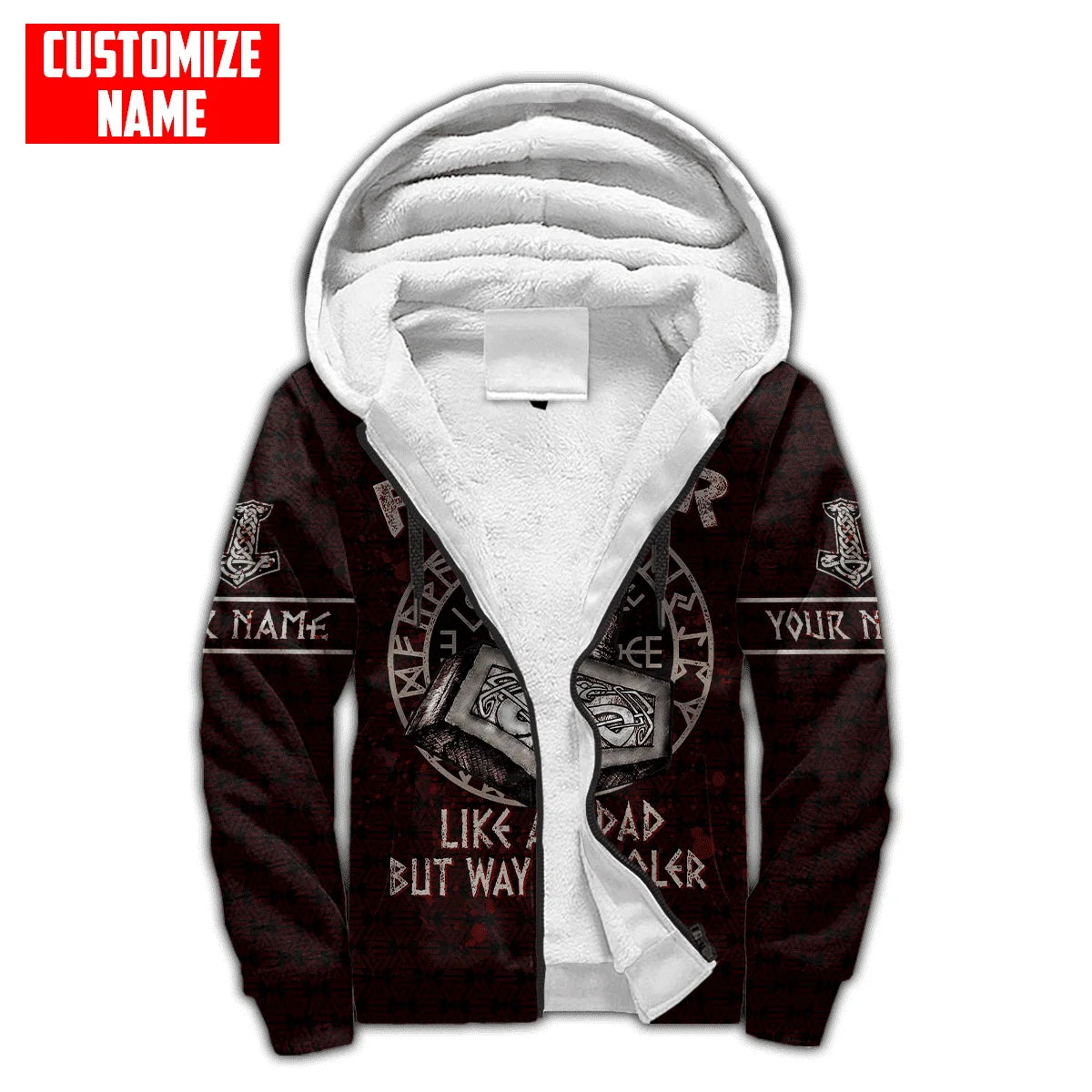 Mjolnir Odin Raven Wolf Tattoo 3D Printed Mens Winter Thicker Zip Hoodie Unisex Casual Hooded Tracksuit Warm Fleece Jacket KD16