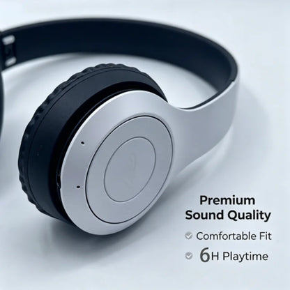 High Fidelity Bluetooth Wireless Headset Over Ear Headphones with HD Mic, Premium Bluetooth Wireless Headset for Clear Stereo Sound, Sports & Daily Use