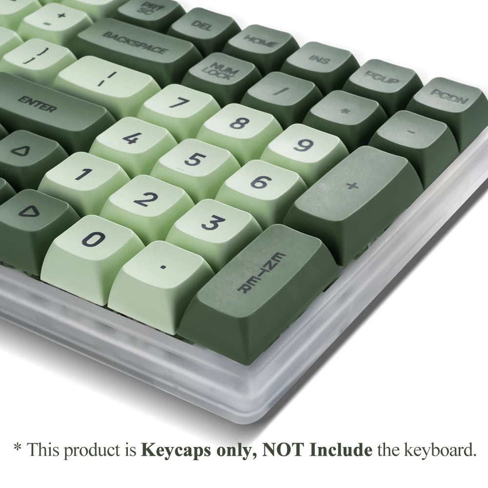 125 Keys XDA PBT Keycaps Set Matcha Green for 61/64/68/75/87/98/104/108 Keys Mechanical Keyboard for Cherry/Gateron/Otemu/Kailh