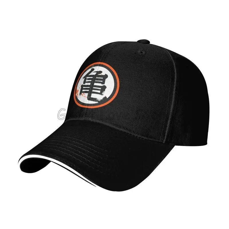 DBZ Kanji Print Cappellino da baseball da uomo Cappello da sole regolabile Cappellino da camionista di lusso Cappellino a sandwich da donna Cappellini casual con chiusura a scatto Cappellini a secchiello Cappellini da golf