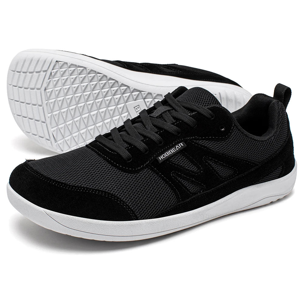HOBIBEAR Barefoot Shoes for Women Men Zero Drop Wide Toe Box Sneakers Minimalist Lace Up Lightweight Running Shoes