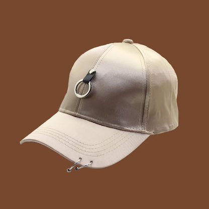 Casquette de baseball Snapback pour femmes et hommes, style hip-hop et K-pop, couleur unie avec anneau, pour les amateurs de sport, de danse et de voyage, casquette « Dad Hat », streetwear, ajustable