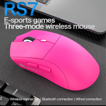 SMAILWOLF RS7 Bluetooth Wireless Gaming Mouse, Tri-Mode PAW3311 Gaming Mouse with Programmable Macro, Rechargeable Bluetooth Gaming Mouse for PC, Laptop & Office