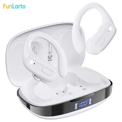 Écouteurs de sport Bluetooth 5.3, oreillettes sans fil, avec micro antibruit ENC, affichage de puissance LED, casque étanche IPX7