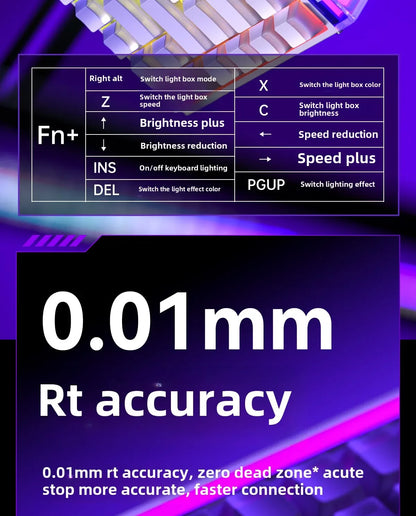 AULA HERO 84 HE Wired Mechanical Keyboard Music Rhythm RGB Gaming Keyboard 8K Return Magnetic Switch High Performance Keyboard