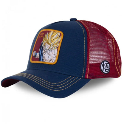 Dragon Ball Son Goku Cap Summer Travel Peaked Cap Men's Embroidery Hip-Hop Mesh Cap Style Sun Visor Baseball Cap Outdoor Sport