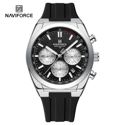 Ανδρικό ρολόι χειρός NAVIFORCE – Πολυτελές και σπορ στυλ, μηχανισμός χαλαζία, ένδειξη 24 ωρών, παράθυρο ημερομηνίας, χρονογράφος, αδιάβροχο – Ιδέα για δώρο για άνδρες