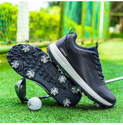 Hot Sale Lersure Golf Shoes Men Waterproof Golf Spikes Sneakers Professional Non-Slip Golf Footwear Trainers Luxury Sports Shoes