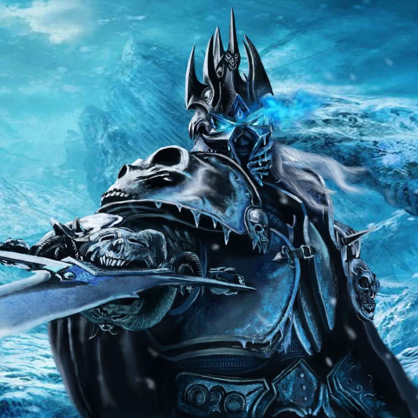 16cm World of Warcraft Game Figure Lich King Arthas Death Knight Standing Frostmourne Desktop Ornaments Collect Festival Gifts