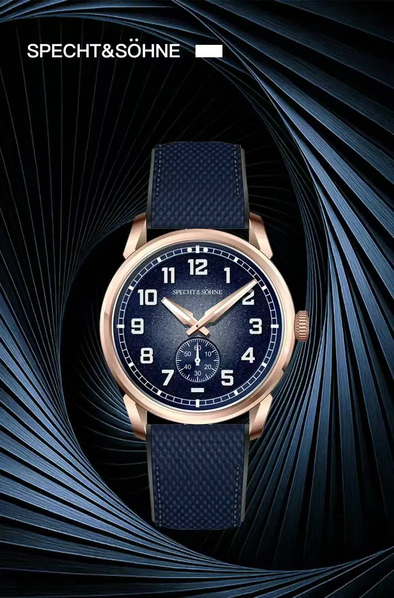 Specht & Söhne New Automatic Mechanical Wristwatches For Men Japan C3 Luminous Sapphire Crystal Sports Watch ﻿5Bar Waterproof