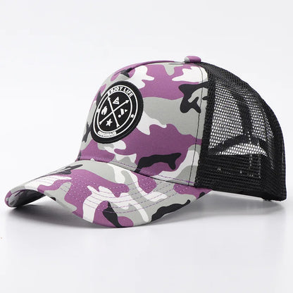Sommer-baseballkasket i mesh til kvinder og mænd med bogstavpatch, snapback-kasket, afslappet, åndbar, unisex, street, hiphop, trucker-kasketter