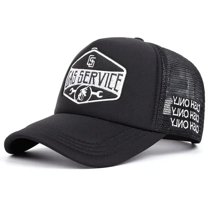 Cappellini da baseball con ricamo di lettere, nuovi, unisex, hip hop, traspiranti, con visiera parasole personalizzata in rete, versatili, alla moda, in stile streetwear, cappellini da camionista