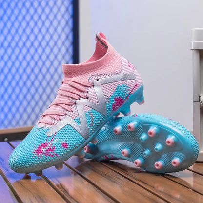 New Men's Football Shoes Society Cleats Professional Soccer Shoes Indoor Fast Football Field Boots Sneakers Boy Original Training