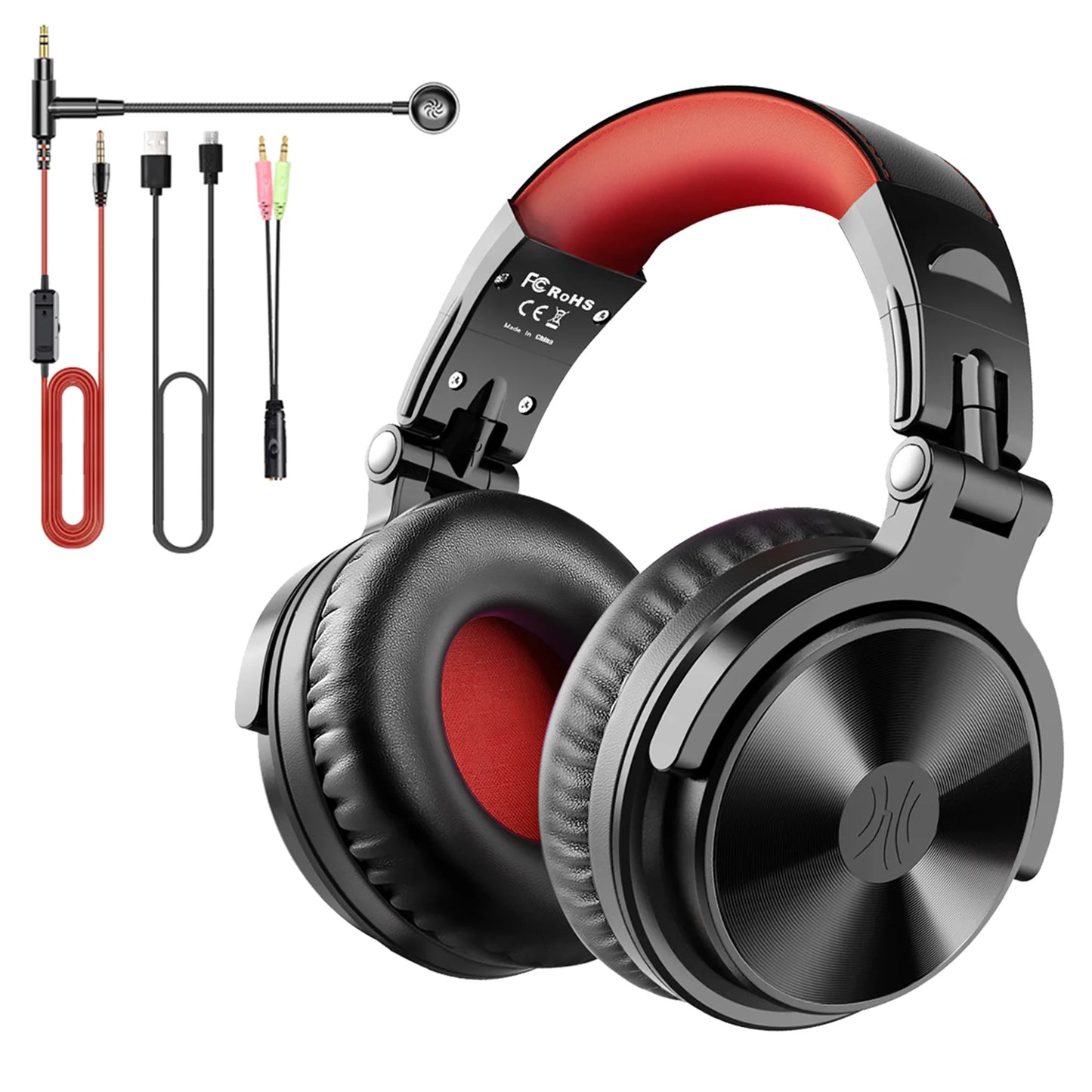 OneOdio Pro-M Wireless Gaming Headphones Bluetooth 5.2 HiFi Stereo Headset 110H Playtime with Mic, Deep Bass Foldable Over-Ear Headphones