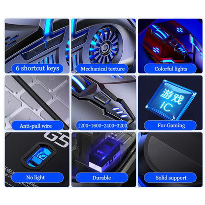 Laser Gaming Mouse for PC Gamer with LED Backlit, Ergonomic Wired USB Mouse, 3200 DPI Computer Gaming Mouse for Laptop & Desktop