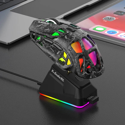 Lenovo X9Pro Tri-Mode Wireless Mouse with Bluetooth, 2.4G & Wired Connectivity, Magnetic Charging Dock, Rechargeable Gaming & Office Mouse