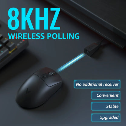 Rapoo VT3Pro GEN-1 Wireless Gaming Mouse 26,000 DPI, 8KHz Polling Rate, 59g Lightweight, 9 Programmable Buttons, PAW3398 Optical Sensor