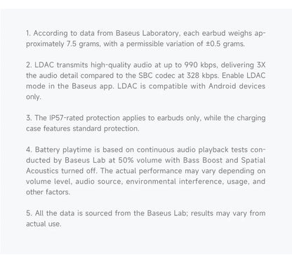 Baseus Eli Sport 2 Open-Ear Wireless Earphones Bluetooth 6.0 OWS Headphones Hi-Res with LDAC OWS Earphones Earhook Sport Earbuds