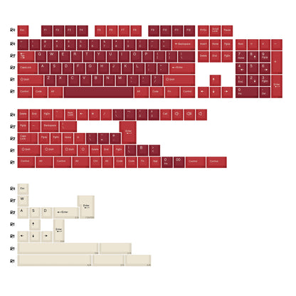 KBDiy GMK Apollo Keycaps ISO PBT Cherry Profile Retro Double Shot Keycap for MX Switches Alice 60 Mechanical Keyboard Key Caps