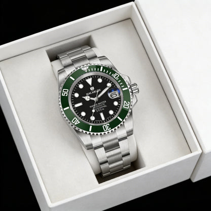MACARLON Design New 41mm Mechanical Watch Men Sapphire Glass Luminous Stainless Steel Waterproof China NH35 Automatic Watch TOP