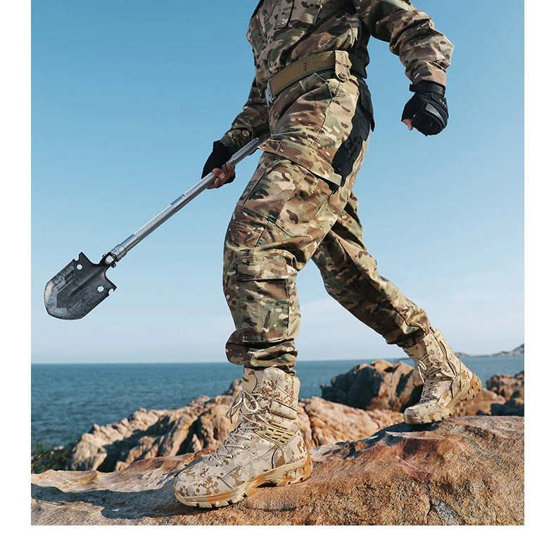 Hiking Shoes Men Boots Wear-resistant  Breathable Casual Sports Shoes Men Ankle Boots Comfortable Outdoor High-top Boots Men