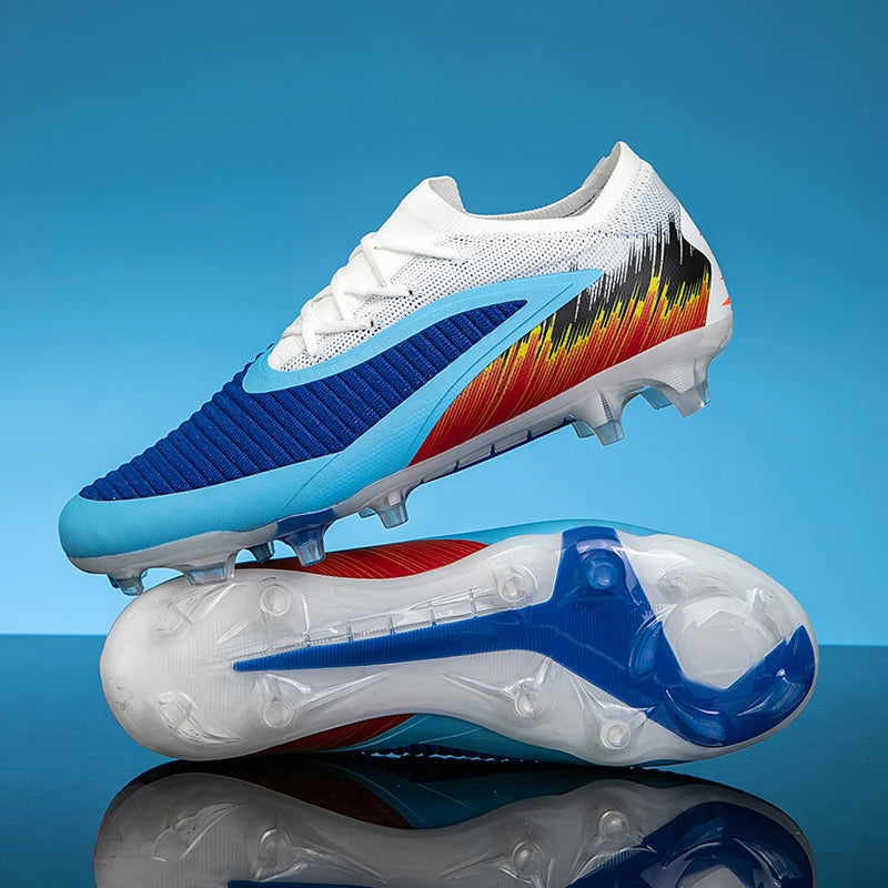 New Men's Football Boots Cleats Shoes Soccer Long Spikes FG Ultralight Training Soccer Shoes Non-Slip Outdoor Match Drop Shipping