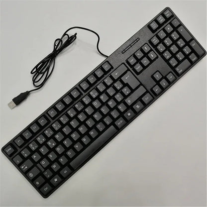 Multilingual USB Wired 104 Keys Gaming Keyboard – Spanish French Russian Arabic English Keyboard for PC & Desktop Computer