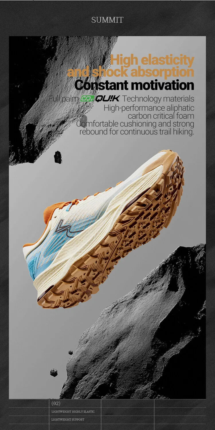 361 Degrees WUXIA 2 Laufschuhe, leicht, atmungsaktiv, dämpfend, rutschfest, weich, Outdoor-Wanderschuhe, vielseitige Sneaker für Herren, 672542201
