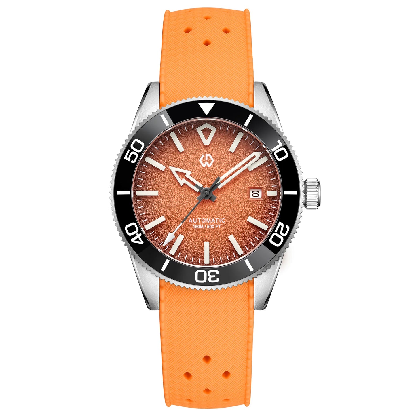 Upgraded Model Men's Automatic Watch Mechanical 3D Dimensional Luminous Watch Needle Ceramic Bezel 150 Meters Waterproof Diving